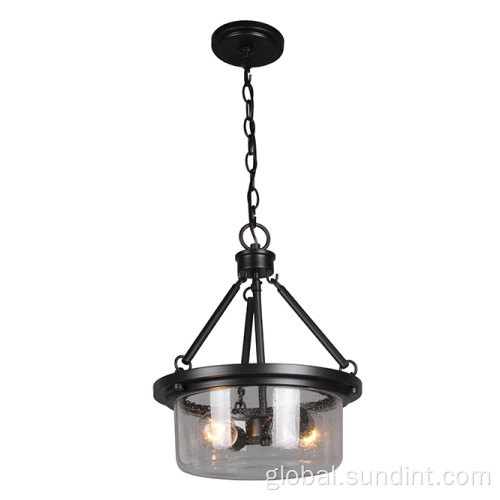 Vintage Chandelier Living Room Modern 2-light Black Steel Living Room Pendant Lights Factory